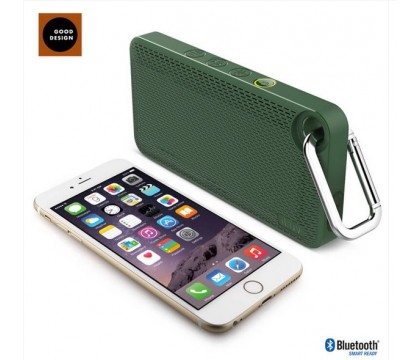 iLuv AUDMINIS6GR Aud Mini 6 Enabled FM Radio Slim portable weather-resistant wireless Bluetooth® speaker , Green
