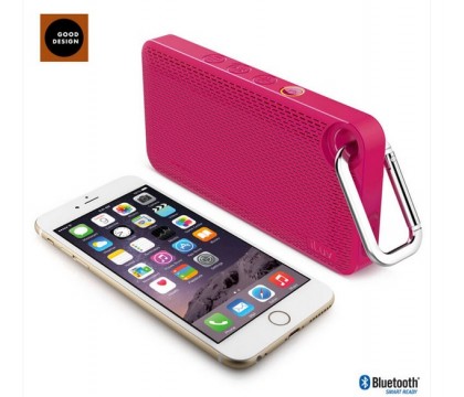 iLuv AUDMINIS6PN Aud Mini 6 Enabled FM Radio Slim portable weather-resistant wireless Bluetooth® speaker , Pink