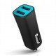 أى لوف (MOBISEAL2BK) شاحن سيارة ذكى مزود بعدد 2 منفذ يو إس بى يعمل كمصدر شحن5فولت/3.4 أمبير