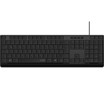 سبيد لينك (SL-640001-BK) لوحة مفاتيح مزودة بسلك ذو طرف يو إس بى, ذات لون أسود