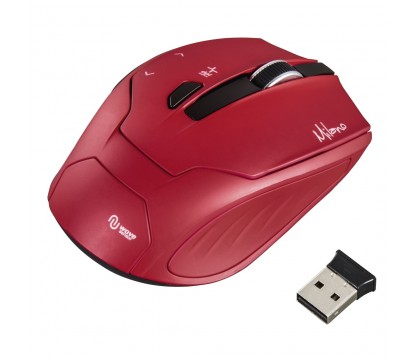 HAMA 00053943 MILANO COMPACT WIRELESS MOUSE, RED