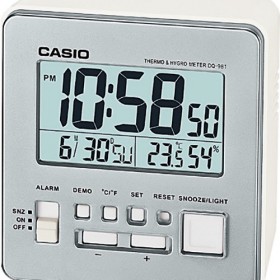 CASIO DQ-981-8 DIGITAL CLOCK, Silver