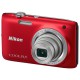 NIKON COOLPIX S2800 20MP 5X 2.7 Inch CASE + 4SD RED
