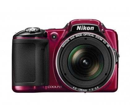 NIKON COOLPIX L830 16MP 34X 3 Inch AA + 8GB + CASE RED