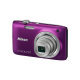 NIKON COOLPIX S2800 20MP 5X 2.7 Inch CASE+8SD PURPLE