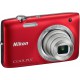 NIKON COOLPIX S2800 20MP 5X 2.7 Inch CASE+8SD RED