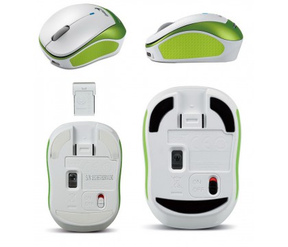 Genius 9000R Micro Traveler Mouse 31030108103 , White/green