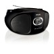 فيليبس (AZ302) راديو ومشغل إسطوانات ذو تصميم مضغوط , أسود