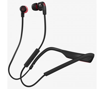 Skullcandy S2PGHW-521 Smokin Buds 2 In-Ear Bluetooth Wireless Earbuds, Black/Red