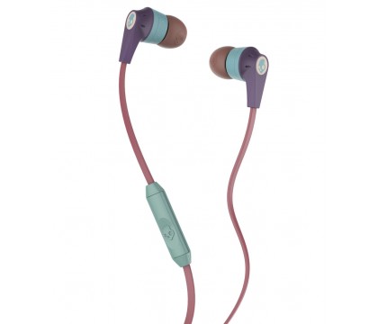 Skullcandy S2IKJY-530 INKD 2.0 In Ear Wired Earphones With Mic Multi, Purple/Salmon/Green