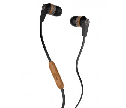 Skullcandy S2IKJY-373 INKD 2.0 In Ear Wired Earphones With Mic Multi, Black/Tan