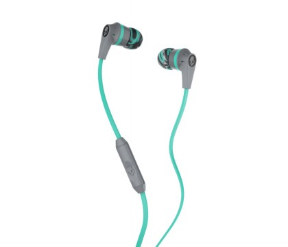 Skullcandy S2IKJY-528 INKD 2.0 In Ear Wired Earphones With Mic Multi, Gray/Mint