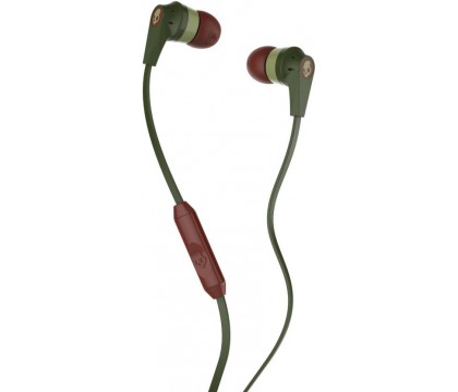 Skullcandy S2IKJY-529 Inkd Wired Headset With Mic  (olive/Burguandy/Sage)
