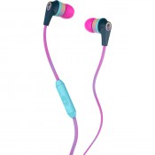 Skullcandy S2IKJY-531 INKD 2.0 In Ear Wired Earphones With Mic Multi, Pink/Yellow/Navy