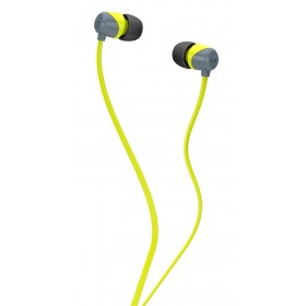 Skullcandy S2DUFZ-385 Jib In-Ear Headphone Without Mic, Gray/Hot Lime
