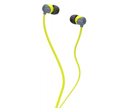 Skullcandy S2DUFZ-385 Jib In-Ear Headphone Without Mic, Gray/Hot Lime