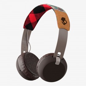 Skullcandy S5GBW-J552 Grind Bluetooth Wireless On-Ear Headphones with Built-In Mic and Remote, Pine/Mustard/Pink