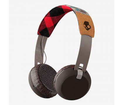 Skullcandy S5GBW-J552 Grind Bluetooth Wireless On-Ear Headphones with Built-In Mic and Remote, Pine/Mustard/Pink