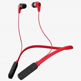 Skullcandy S2IKW-J335 Ink'd Bluetooth Wireless Earbuds with Mic, Red/Black
