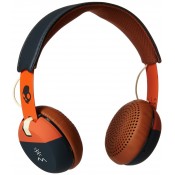 Skullcandy S5GRHT-467 Grind On-Ear Headphones with Built-In Mic and Remote, Orange/Navy