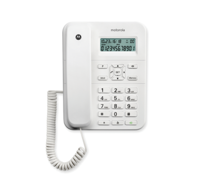 Motorola CT202 Corded Landline Phone (White)
