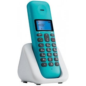 MOTOROLA T312 CORDLESS PHONE DUAL HANDSET, Turquoise