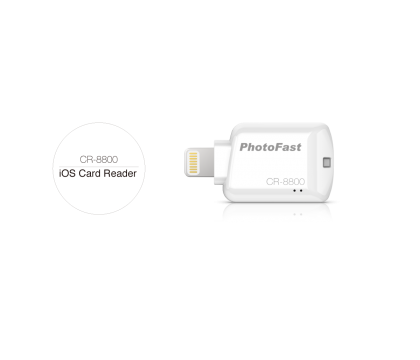 PhotoFast CR8800W IOS Card Reader - Micro SD card reader for Apple iPhone and iPad, White