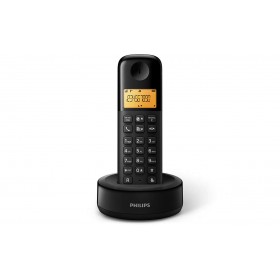 Philips D1301B/90 CORDLESS PHONE 1.6 inch DISPLAY/ AMBER BACKLIGHT, BLACK
