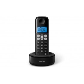 فيليبس (D1311B/90) تليفون لاسلكى ذو لون أسود و مزود بمكبر صوت