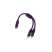 Hama 00045692 RCA Y Adapter, socket - 2 plugs, violet