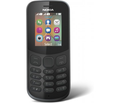 نوكيا (130) تليفون محمول ثنائى الشريحة, ذو لون أسود