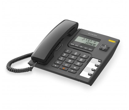 ألكاتيل (T56) هاتف منزلى بالسلك مزود بخاصية إظهار رقم المتصل, ذو لون أسود