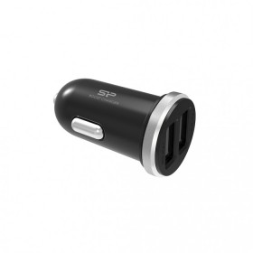 SILICON POWER SP2A1ASYCC102P0K Car Charger 2.1A Dual USB, Black 
