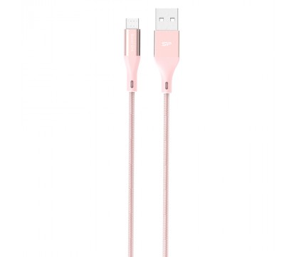 Silicon Power SP1M0ASYLK30AB1P Cable Micro USB Nylon 1m, Pink 