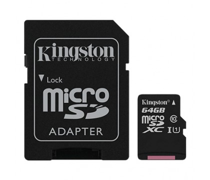 كينجستون (SDCS/64GB) كارت ميمورى مايكرو إس دى الفئة 10 وذو مساحة 64 جيجا بايت