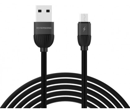 RIVERSONG CM37 LOTUS MICRO USB CABLE 1M, BLACK