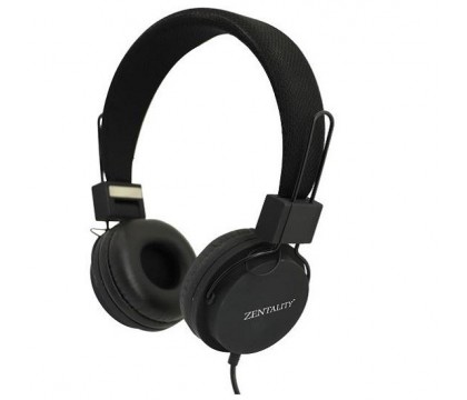 ZENTALITY E-008 STEREO HEADPHONE WITH MIC, BLACK