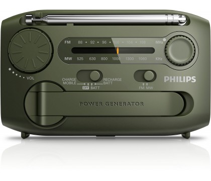 Philips Portable Radio AE1120 FM/MW, Analogue tuning Micro USB port for charging Flashlight Self-powered/ Battery operated