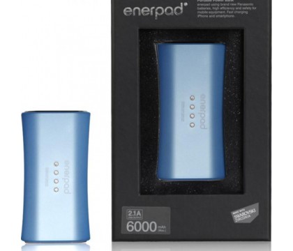 ENERPAD POWER BANK SV-6000 BLUE & Furnished and decorated with Swarovski Zirconia