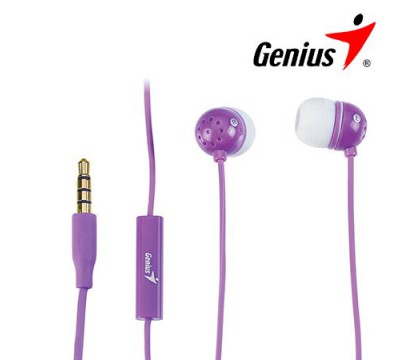 Genius HS-M210 In-Ear Mobile Headset w/ Mic PURPLE 31710183102