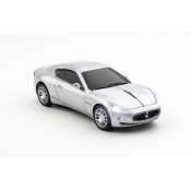 Click Car MASERATI GRAND TURISMO Wireless Optical Mouse (Silver) with Charging station for batteries