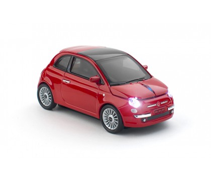 Click Car CCM660493 Mouse FIAT 500 Wireless Optical Mouse, Red