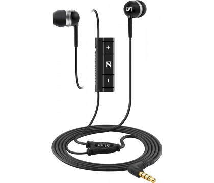 SENNHEISER EAR SET WITH MIC FOR IPHONE, MM 30I BLACK