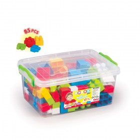 دولو (5090) مكعبات كبيرة ملونة متراصة ترفيهية للأطفال داخل صندوق من البلاستيك مكون من 85 قطعة