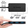 ترانسيند (TS-HUB2K) مشترك يو إس بى يحتوى على عدد 4 منافذ USB 3.0 ذو تصميم مضغوط للغاية