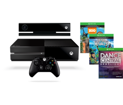 Microsoft XBOX ONE CONSOL X19-95393-01 WITH KINECT+ KSR,ZOO,DANCE CENTRAL