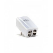 Passion 4 PLG080 PLUG IT HOME CHARGER 4 PORTS WITH 3IN1 CABLE, 2.4A and 1A, White
