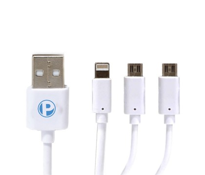 PASSION4 PLG079 1M CABLE 3 IN 1 USB ,1M FOR IPHONE