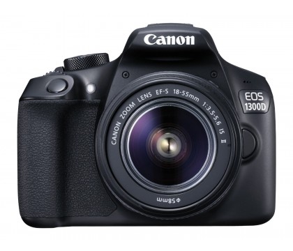 Canon EOS 1300D 18MP Digital SLR Camera (Black) with 18-55mm Lens With NFC, Wi-Fi + CASE +SD 8GB