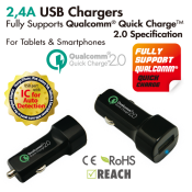 Vanson CAS-17USBI Intelligent USB Car Charger 2,4A for Tablet & Smartphone *Quick charger 2.0